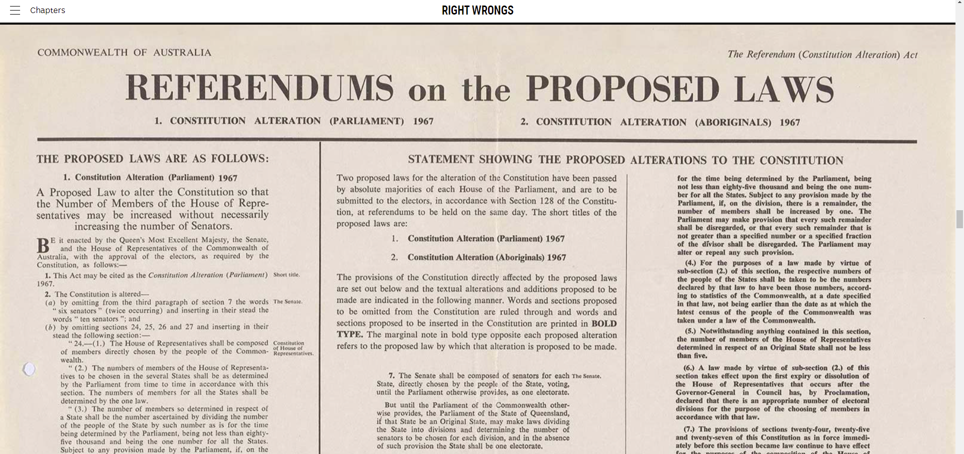 Right Wrongs: The 1967 Referendum